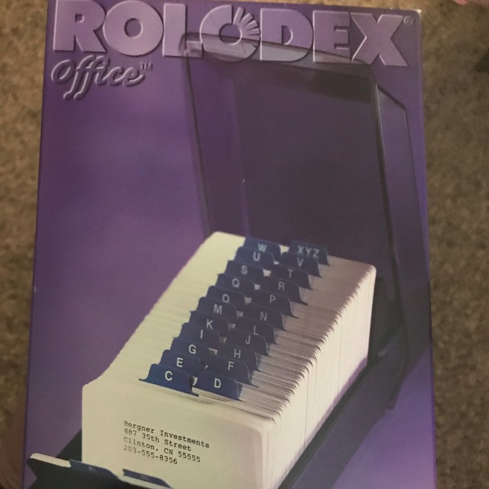 Rolodex Office VIP Covered Card File - New!